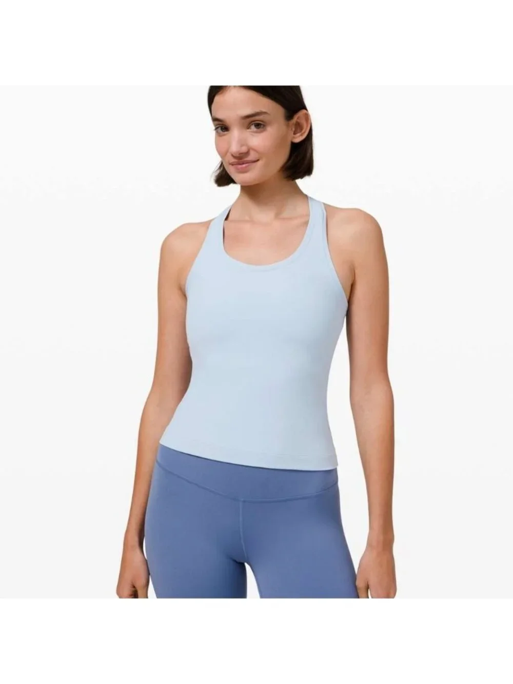 Lululemon Cool Racerback Shorter Length *Nulu Blue Linen